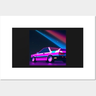Boxy classic 80s sports car Posters and Art